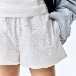 White Eyelet Shorts in like new condition